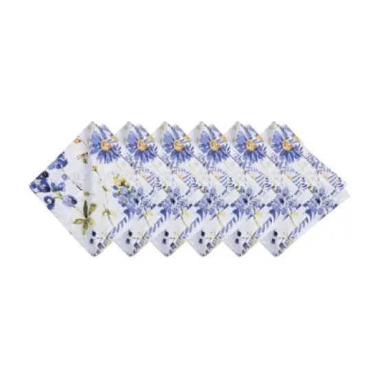 C&F Home Lovely Blues Cotton Cloth Napkins Set of 6 image {8}