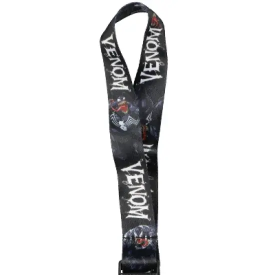 Marvel Venom Wrist Strap Lanyard for Keys with 2" Rubber Keychain image {2}