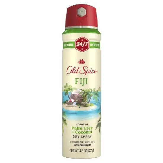 Old Spice Men's Invisible Dry Spray Antiperspirant & Deodorant - Fiji Scent - Fresher Collection - 4.3oz image {8}