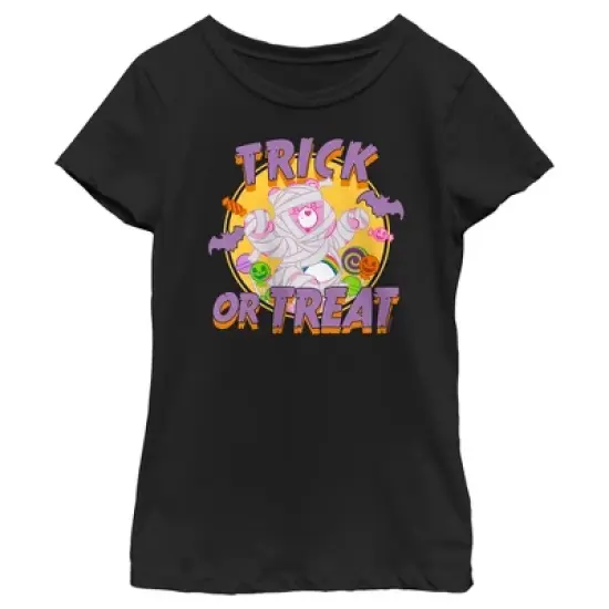 Girl's Care Bears Halloween Trick-Or-Treat Cheer Bear Mummy T-Shirt image {3}