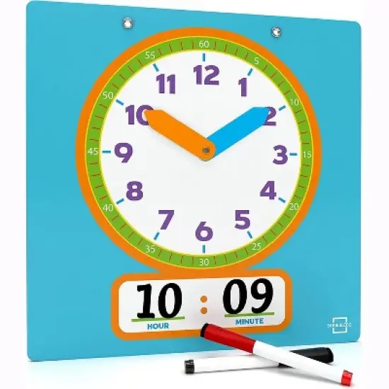 SCRIBBLEDO Clock Practice Dry Erase Board w 2 markers image {6}