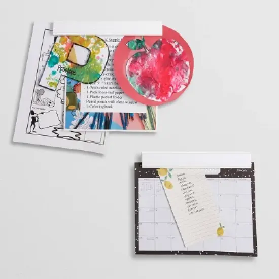 Kids' Art Activity Table with Storage and 2 Bonus Magnetic Display Bars White - RiverRidge Home image {5}