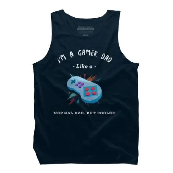 Men's Design By Humans Gamer Dad Like A Normal Dad, But Cooler By KaiHamilton Tank Top image {5}