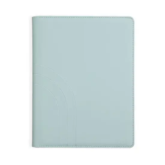 Altitude Padfolio 8.5"x10.5" Vegan Leather Seafoam Blue Debossed Arch image {1}