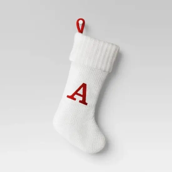Knit Monogram Christmas Stocking White - Wondershop&trade; image {3}