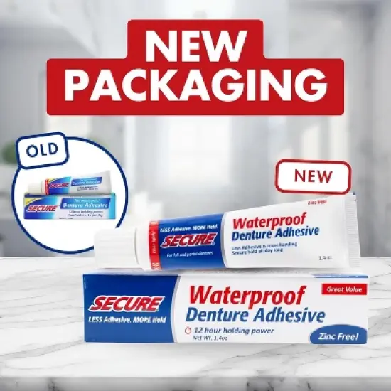 SECURE DENTURE ADHESIVE CREAM, 1.4 OZ image {1}