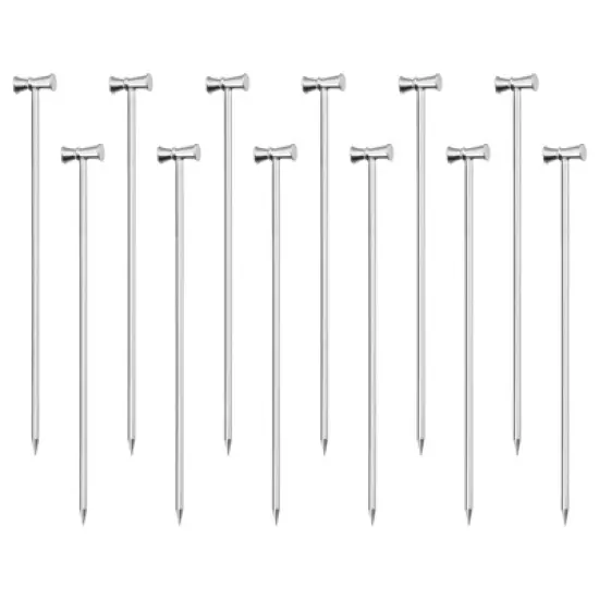 Unique Bargains Stainless Steel Reusable Drink Appetizer Cocktail Picks 4.1" image {5}
