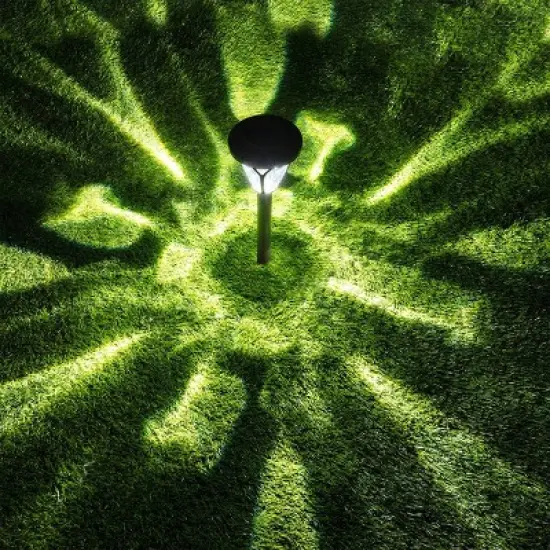 8pk 17" Solar Pathway Lights Brown - Alpine Corporation image {1}