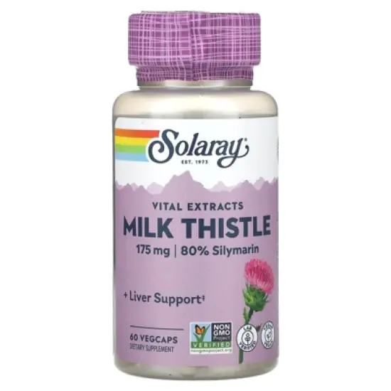 Solaray Vital Extracts, Milk Thistle, 60 VegCaps image {4}