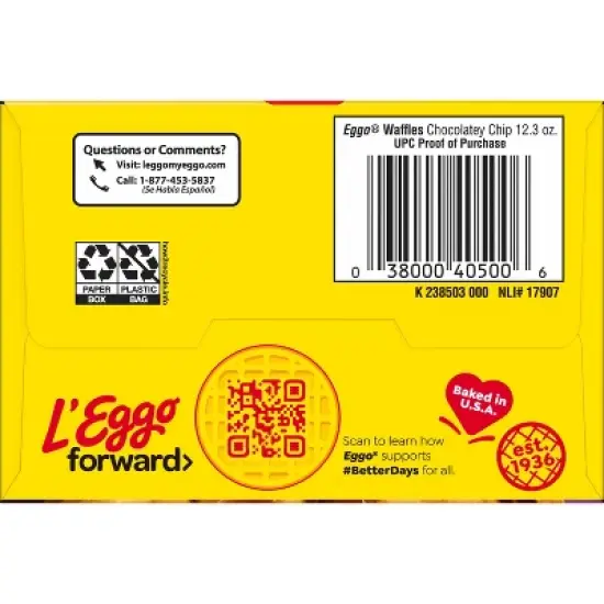 Eggo Frozen Waffles Chocolatey Chip - 12.3oz/10ct image {10}