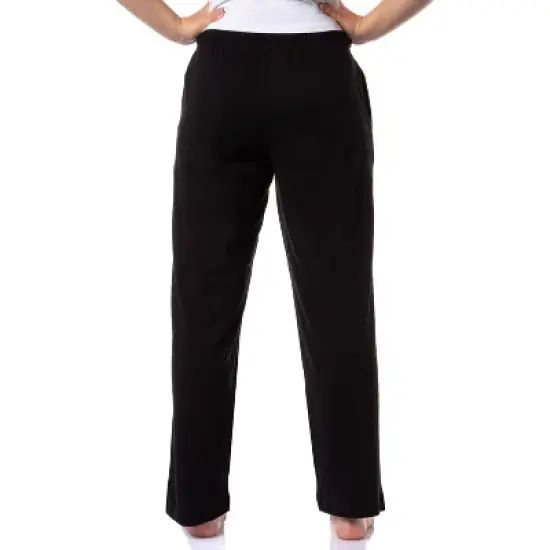 Mattel Womens' Classic Barbie Logo Icon Print Sleep Pajama Pants Black image {3}