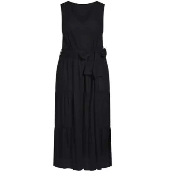 Women's Plus Size Seashore Maxi Dress - black | LORALETTE image {2}