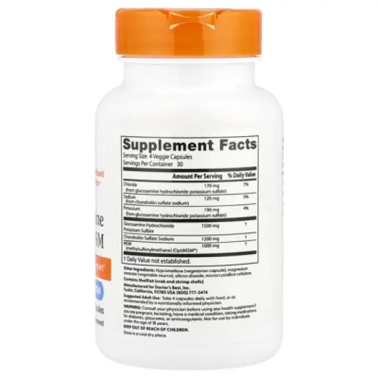 Doctor's Best Glucosamine Chondroitin MSM, 120 Veggie Capsules image {1}