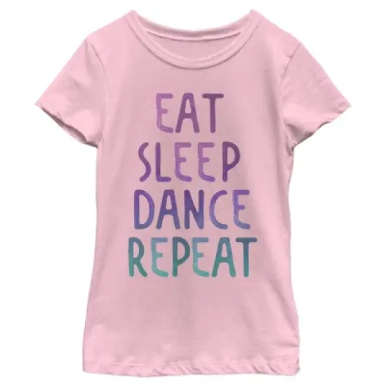 Girl's Lost Gods Eat Sleep Dance Repeat Watercolor T-Shirt image {3}