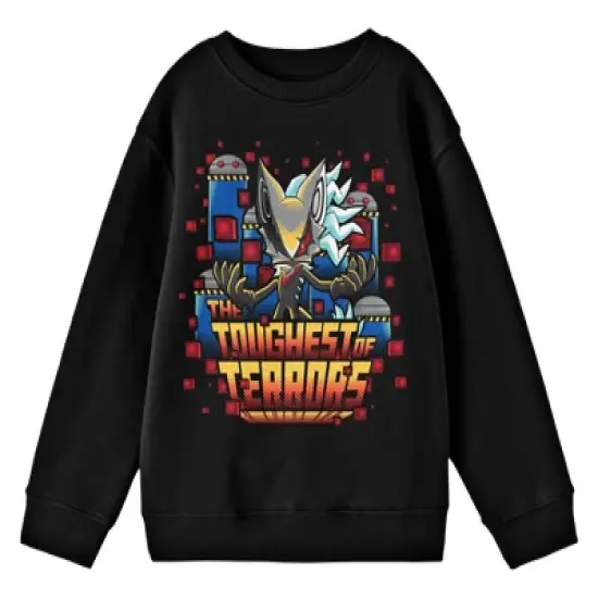 Bioworld Sonic The Hedgehog Metal Sonic "Toughest of Terrors" Youth Black Crew Neck Sweatshirt image {3}