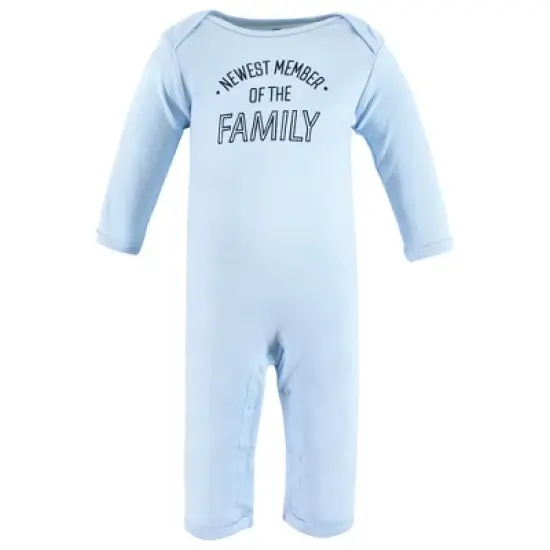 Hudson Baby Infant Boys Cotton Coveralls, Newest Family Member image {3}