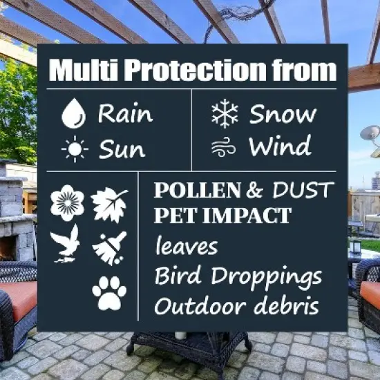 2025 Edition Waterproof Outdoor Patio L Shape Sofa Cover - Grey image {1}