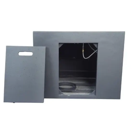 GDFStudio Hearth Outdoor 40,000 BTU Lightweight Concrete Square Fire Pit Table image {3}