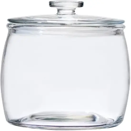 Amici Home Arlo Collection Glass Canister Cookie Jar, Food Safe, Push Top Lid and Plastic Gasket image {9}