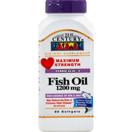 21st Century Omega 3 & 6 Fish Oil 1200Mg Softgels, 90 Count image {5}