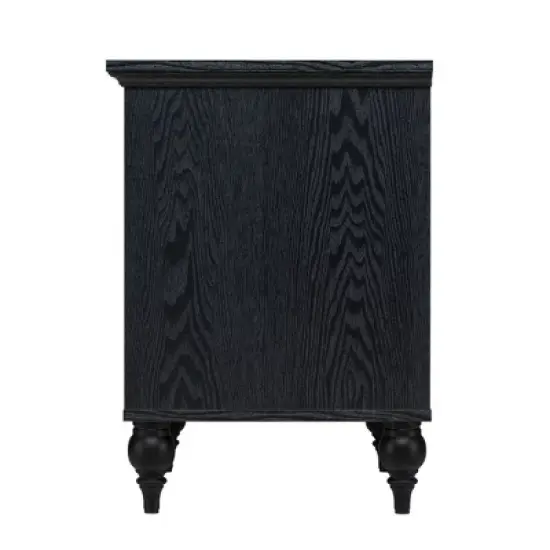 Newcomb 2 Drawer Nightstand Black - Sango image {2}