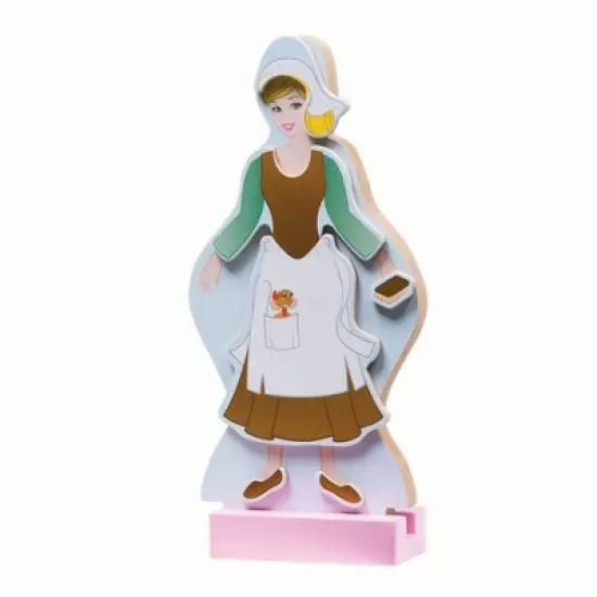 Melissa & Doug Disney Cinderella and Belle and Rapunzel Magnetic Dress-Up Wooden Dolls image {2}