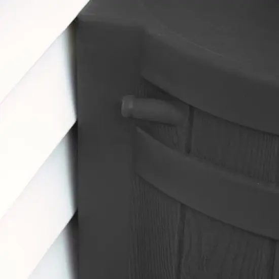 Good Ideas Rain Wizard Eco 50-Gallon Rain Saver Barrel, Single Spigot, Made with Recycled Materials and Screen for Garden and Outdoors, Black image {4}