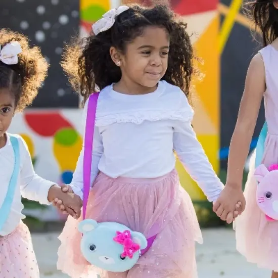 Adora Be Bright Purse for Little Girls - Stuffed Animal Bear Design - Eyes Light Up image {2}