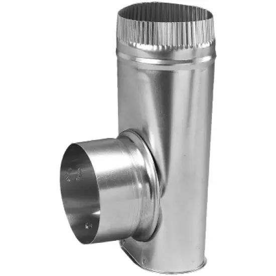 Deflecto&reg; 4-In. Aluminum Offset Dryer Hose Connector in Silver image {8}