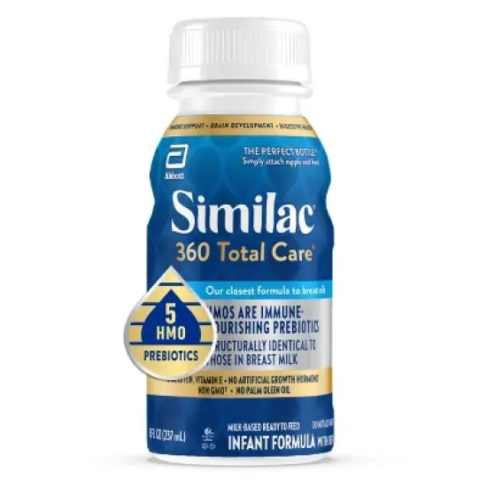Similac 360 Total Care Non-GMO Ready to Feed Infant Formula Bottles - 8 fl oz Each/6ct image {1}