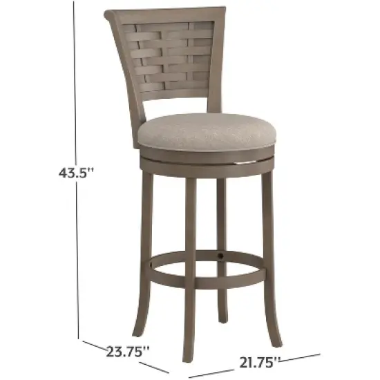 Thredson Swivel Height Barstool Light Antiqued Gray Wash - Hillsdale Furniture image {13}