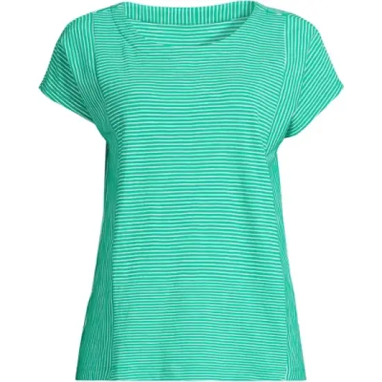 Lands' End Women's Short Sleeve Slub Wedge T-Shirt image {4}