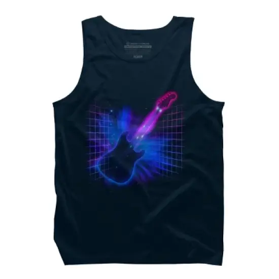 Men's Design By Humans Retro Rock By NeonDreamDesigns Tank Top image {6}