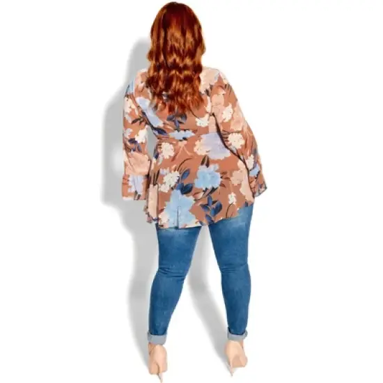 Women's Plus Size Caroline Top - fudge | CITY CHIC image {1}