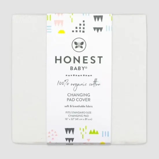 Honest Baby Organic Cotton Changing Pad Cover - Sugar Swizzle/Ivory image {1}