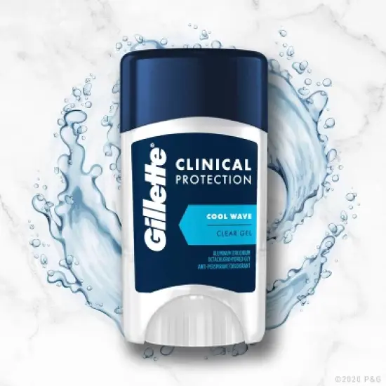 Gillette Antiperspirant Deodorant for Men Clinical Clear Gel - Cool Wave 72 Hour Sweat Protection - 2.6oz image {7}