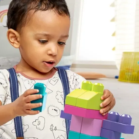 MEGA BLOKS Big Building Bag - Pink 80pcs image {3}