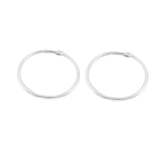 Unique Bargains Metal Loose Leaf Binder Hinge Snap Ring for Book Office 3 Pcs 2.4" Dia image {2}
