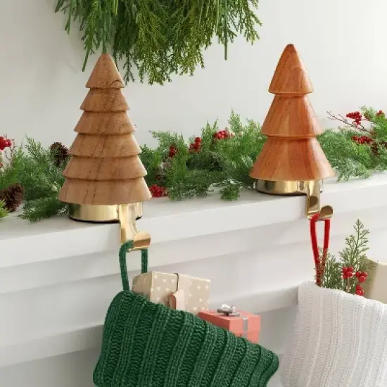 Christmas Wood Tree Stocking Holder - Wondershop&trade; image {1}