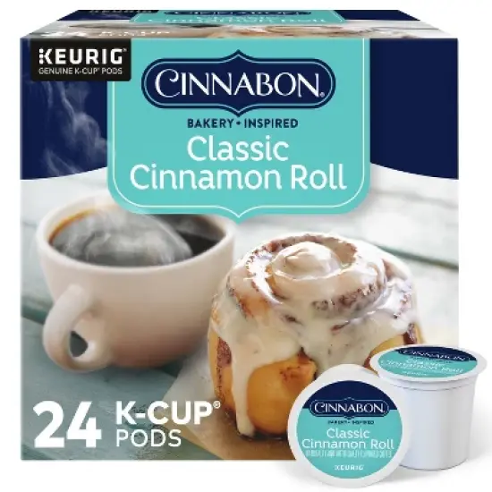 Cinnabon Classic Cinnamon Roll Flavored Keurig K-Cup Coffee Pods image {15}
