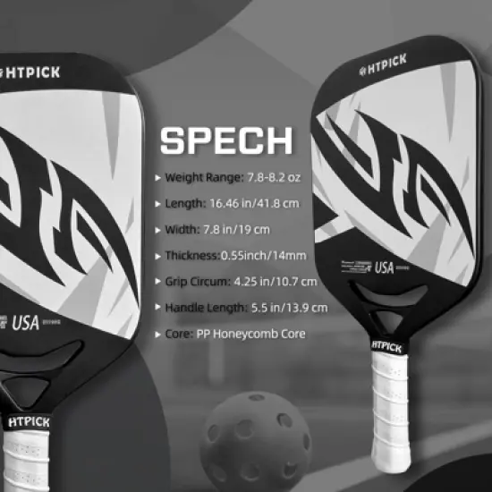 Aukfa carbon fiber pickleball racket &ndash; 14mm polypropylene honeycomb core, UV frosting process, heat press molding, lightweight professional racket image {6}