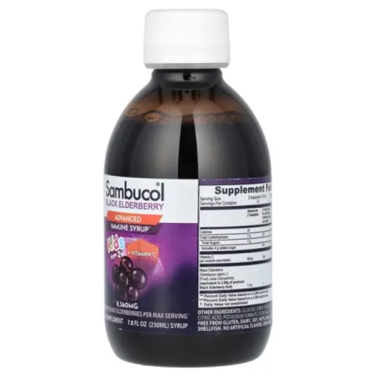 Sambucol Black Elderberry Syrup for Kids - Kids Elderberry Syrup, Added Vitamin C, Black Elderberry Syrup for Kids, Sambucus Elderberry Kids Syrup For image {4}