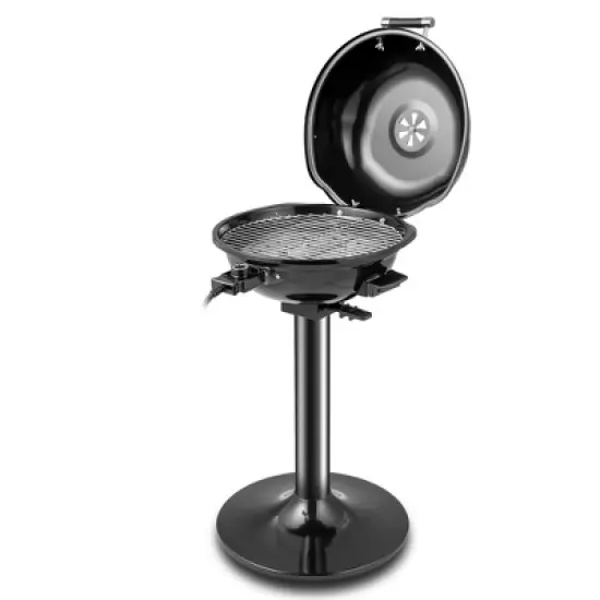 Costway Portable 1600W Electric BBQ Grill with Temperature Control & Grease Collector Red/Black image {9}