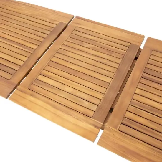 Christopher Knight Home Outdoor Acacia Wood and Wicker 9 Piece Expandable Dining Set with Cushion image {6}