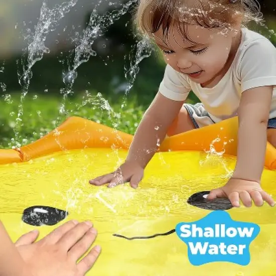 iPlay, iLearn Pool Wave Splash Pads for Toddlers 1-3, Kids Water Sprinkler, Baby Fun Outdoor Toys image {2}