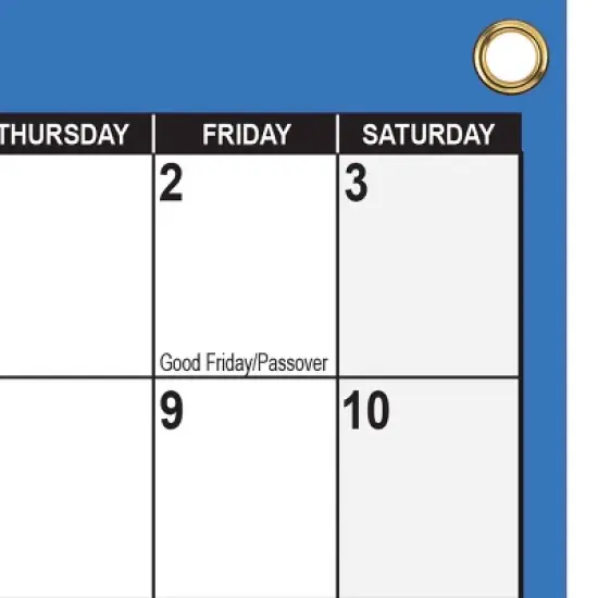 Swift Glimpse 32"x48" Calendar Planner January 2025 to December 2025 Light Navy Blue: Laminated Wall Calendar with Grommets image {5}