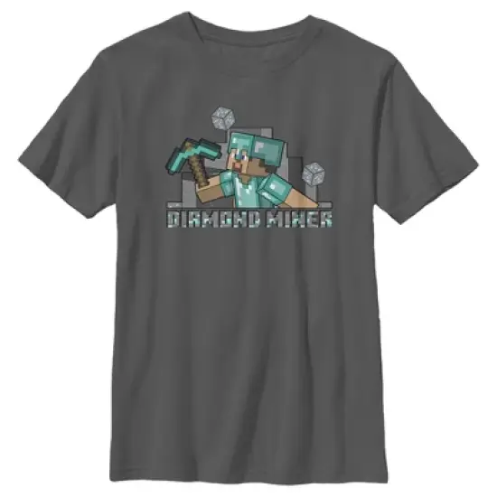 Boy's Minecraft Diamond Miner T-Shirt image {3}