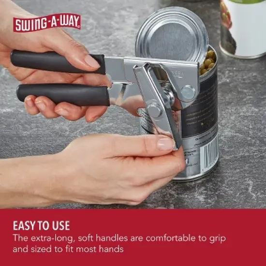 Swing-A-Way Portable Can Opener with Sharp Blade, Manual Hand Held, 2-in-1 Can and Bottle Opener, Made of Steel image {4}