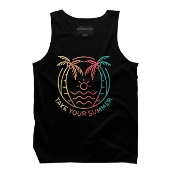 Men's Design By Humans Take Your Summer By VEKTORKITA Tank Top image {2}