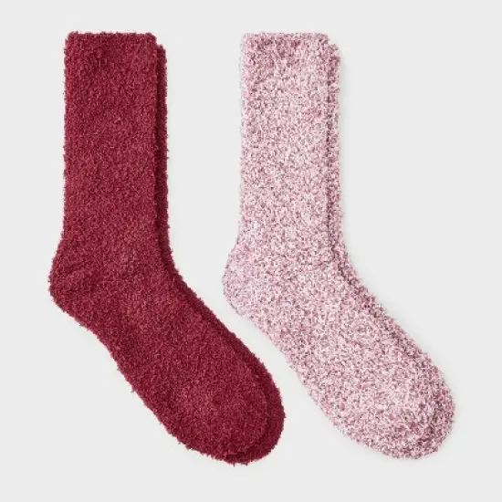 Women's Marled 2pk Cozy Crew Socks - Auden&trade; One Size image {3}